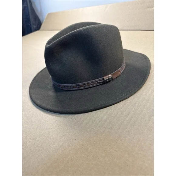 Scala Dorfman Pacific 100% Wool Felt Brown Hat Small Very Good Condition Fedora - Picture 2 of 9